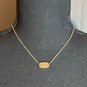 Kendra Scott Gold Elisa Necklace in Gold Drusy